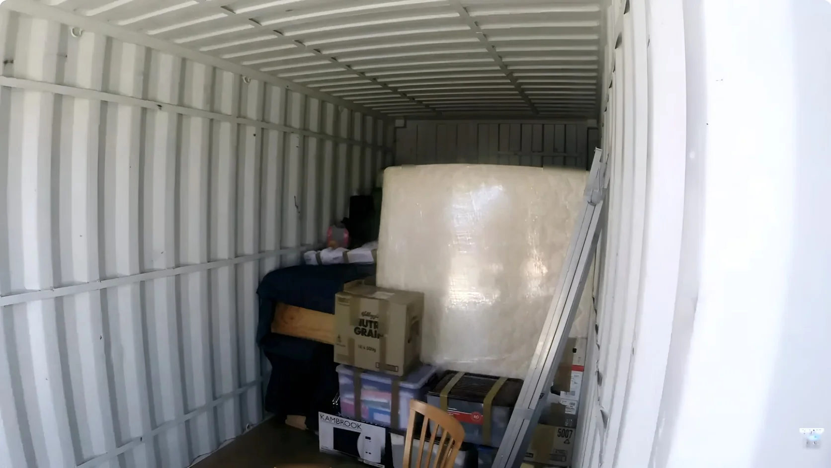 Packed household items prepared for careful transport